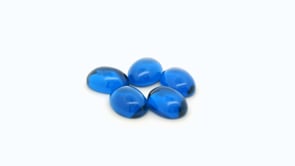 Synthetic Spinel 8x6mm Oval Cabochon Bright Blue