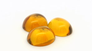 Synthetic Sapphire 14x12mm Oval Cabochon German Cut Yellow