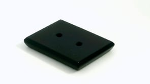 Onyx 16x12mm Baguette Buff Top Double Drilled