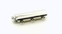 Clasp Sterling Silver 20.5x7.5mm 3 Row Rectangle with Curved Top Polished
