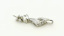 Sterling Silver Bail with Cubic Zirconia White