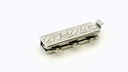 Clasp Sterling Silver 19x6mm 3 Row Rectangle with Pattern 