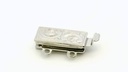 Clasp Sterling Silver 12x6mm 2 Row Rectangle with Pattern