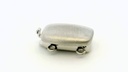 Clasp Sterling Silver 14x10mm 2 Row Cushion Matt Finished 