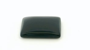 Onyx 12x10mm  Double Bevel Buff Top Baguette