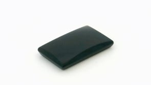 Onyx 12x7mm Double Bevel Buff Top Baguette