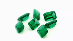 Synthetic Alpinite Green 6x4mm Emerald Cut Signity