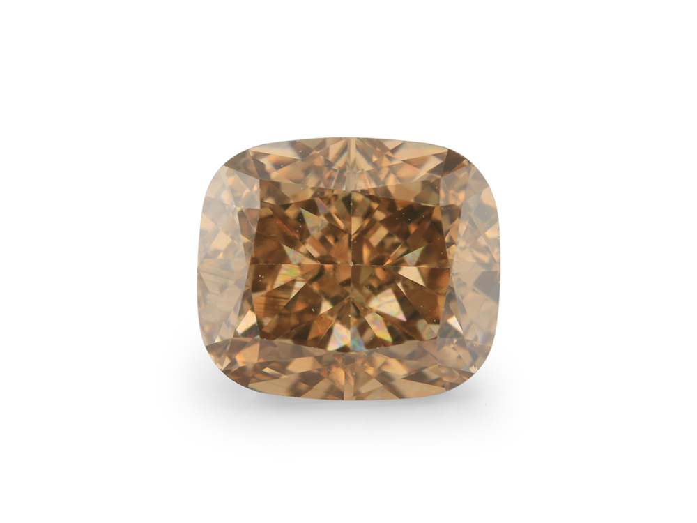Diamond 6.8x5.9mm Cushion Cognac