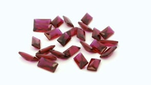 Synthetic Ruby 4x2mm Baguette Radiant Cut Dark Red