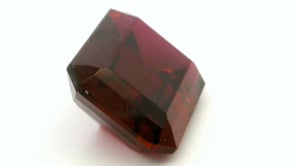 Synthetic Ruby 18x13mm Emerald Cut Dark Red