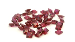Synthetic Ruby 2.00mm Princess Cut Dark Red