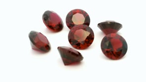 Synthetic Ruby 7.00mm Round Dark Red