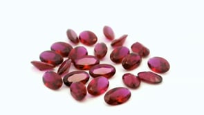 Synthetic Ruby 4x3mm Oval Dark Red
