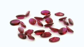Synthetic Ruby 5x4mm Oval Dark Red