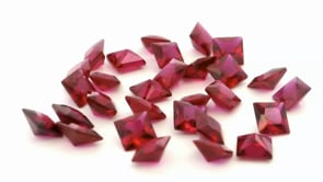 Synthetic Ruby 2.00mm Princess Cut Bright Red