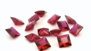Synthetic Ruby 4.00mm Princess Cut Bright Red