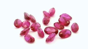 Synthetic Ruby Dark Pink 6x4mm Oval