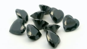 Cubic Zirconia 5.00mm Heart Shape Black