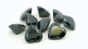 Cubic Zirconia 7.00mm Heart Shape Black