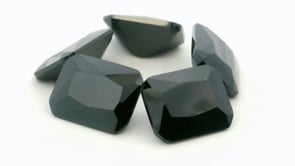 Cubic Zirconia 9x7mm Radiant Cut Black