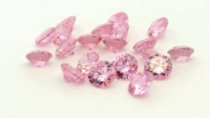 Cubic Zirconia 5.00mm Round Pink
