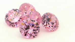 Cubic Zirconia 8.00mm Round Pink