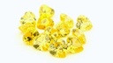 Cubic Zirconia 6.00mm Heart Shape Yellow
