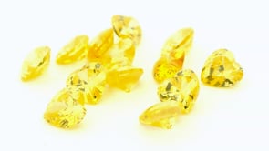Cubic Zirconia 7.00mm Heart Shape Yellow