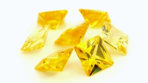 Cubic Zirconia 8.00mm Princess Cut Yellow