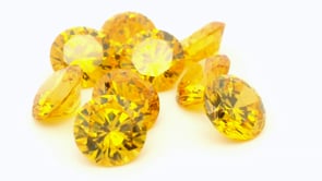 Cubic Zirconia 6.00mm Round Yellow