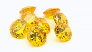 Cubic Zirconia 8.00mm Round Yellow