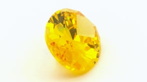 Cubic Zirconia 18x13mm Oval Yellow