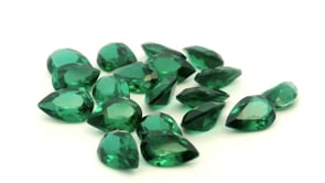 Synthetic Soude Spinel 6x4mm Pear Shape Green Shallow