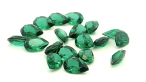 Synthetic Soude Spinel 8x5mm Pear Shape Green Shallow