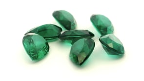 Synthetic Soude Spinel 9x6mm Pear Shape Green Shallow