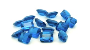Synthetic Spinel 5x4mm Emerald Cut Bright Blue
