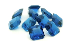 Synthetic Spinel 7.00mm Square Emerald Cut Bright Blue