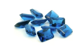 Synthetic Spinel 7x5mm Emerald Cut Bright Blue