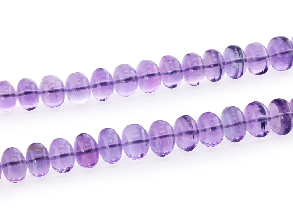 Amethyst 6.5-12.5mm Polished Rondelle Graduated
