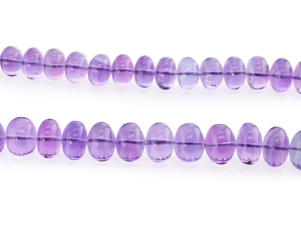 Amethyst 6.5-12.5mm Polished Rondelle Graduated