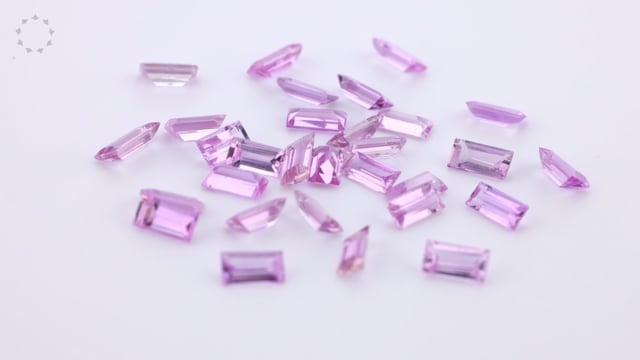Pink Sapphire 4x2mm Baguette