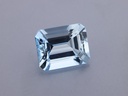 Aquamarine 9x7mm Emerald Cut Light to Mid Blue