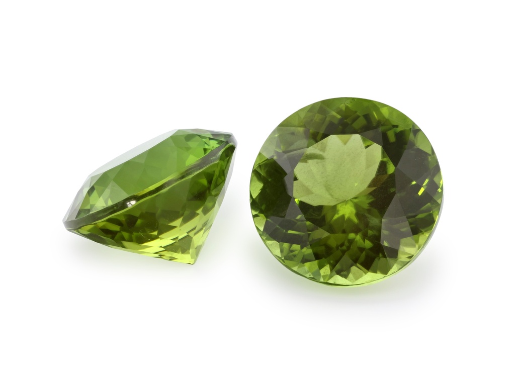 Peridot 12mm Round Pair
