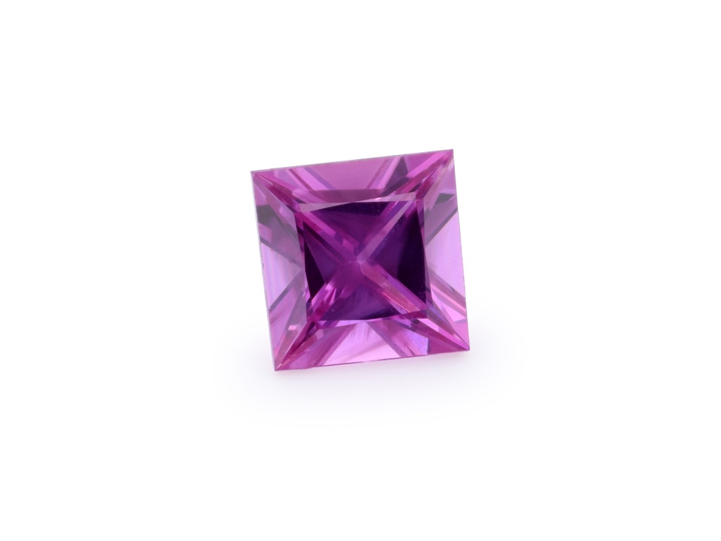Pink Sapphire 3.75mm Princess Cut Dark