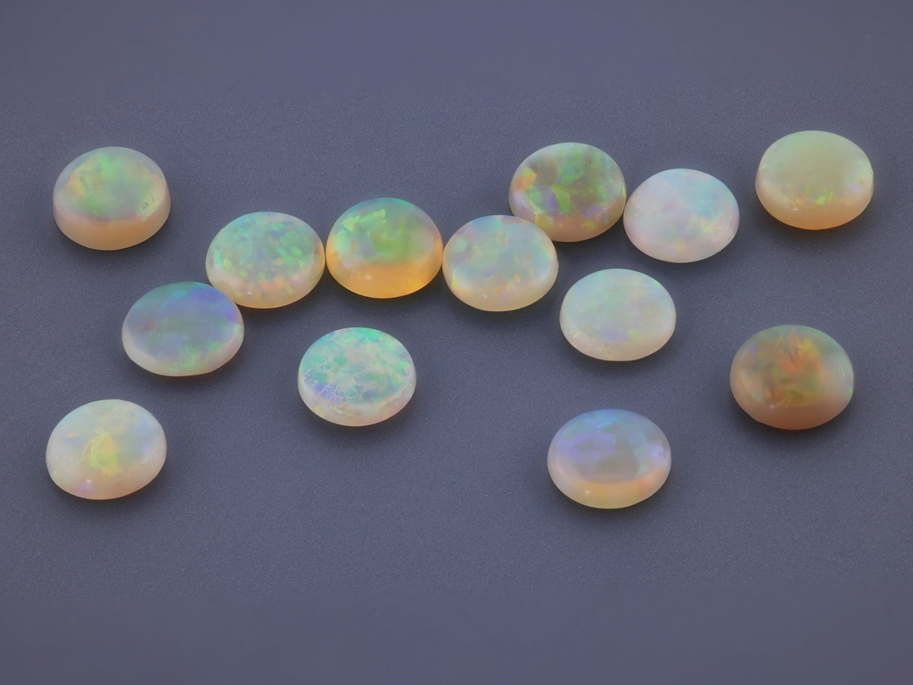 White Opal 6.00mm Round Cabochon