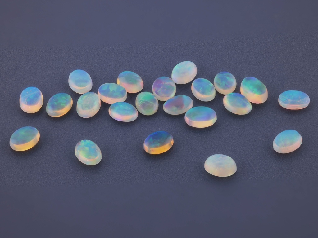 White Opal 4x3mm Oval Cabochon