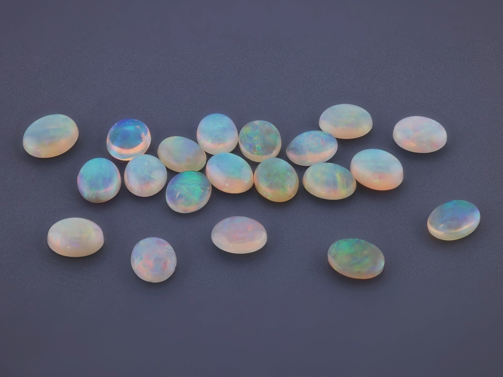 White Opal 5x4mm Oval Cabochon