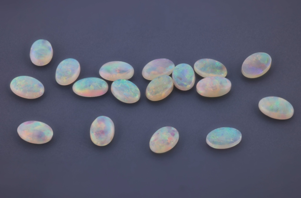 White Opal 6x4mm Oval Cabochon