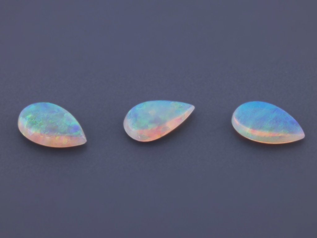 White Opal 8x5mm Pear Shape