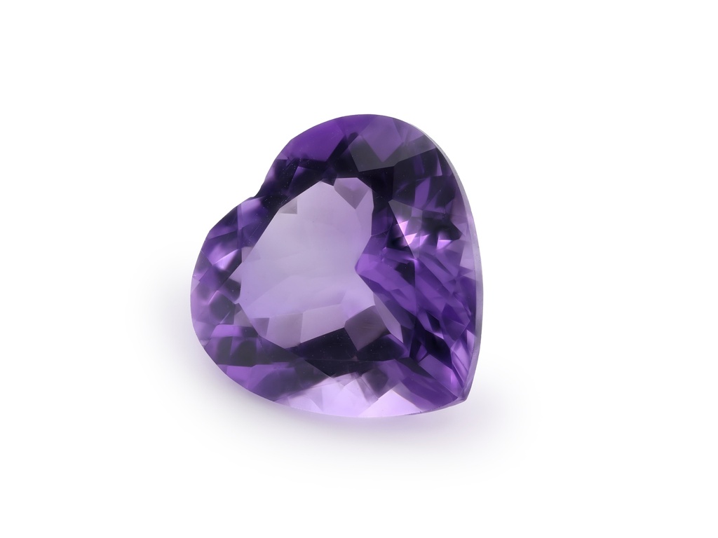 Amethyst 16mm Heart Shape Mid to Strong Colour 